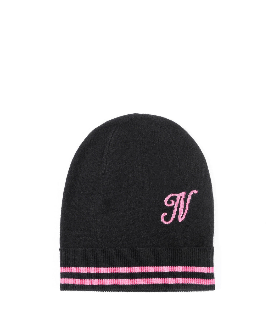 Gorro de cachemira con monograma - Negro