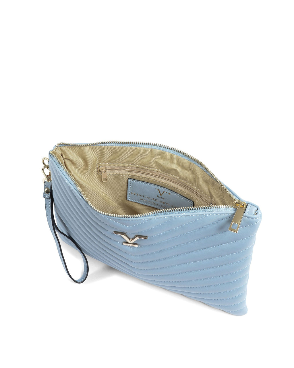 Bolso de mano para mujer V Italia azul claro V613 52 SAUVAGE CELESTE