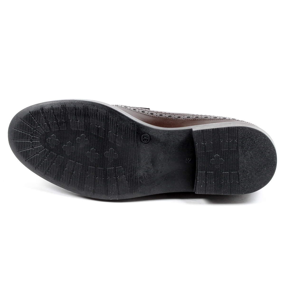 V 1969 Italia Zapato Brogue para Mujer Burdeos TRENTO
