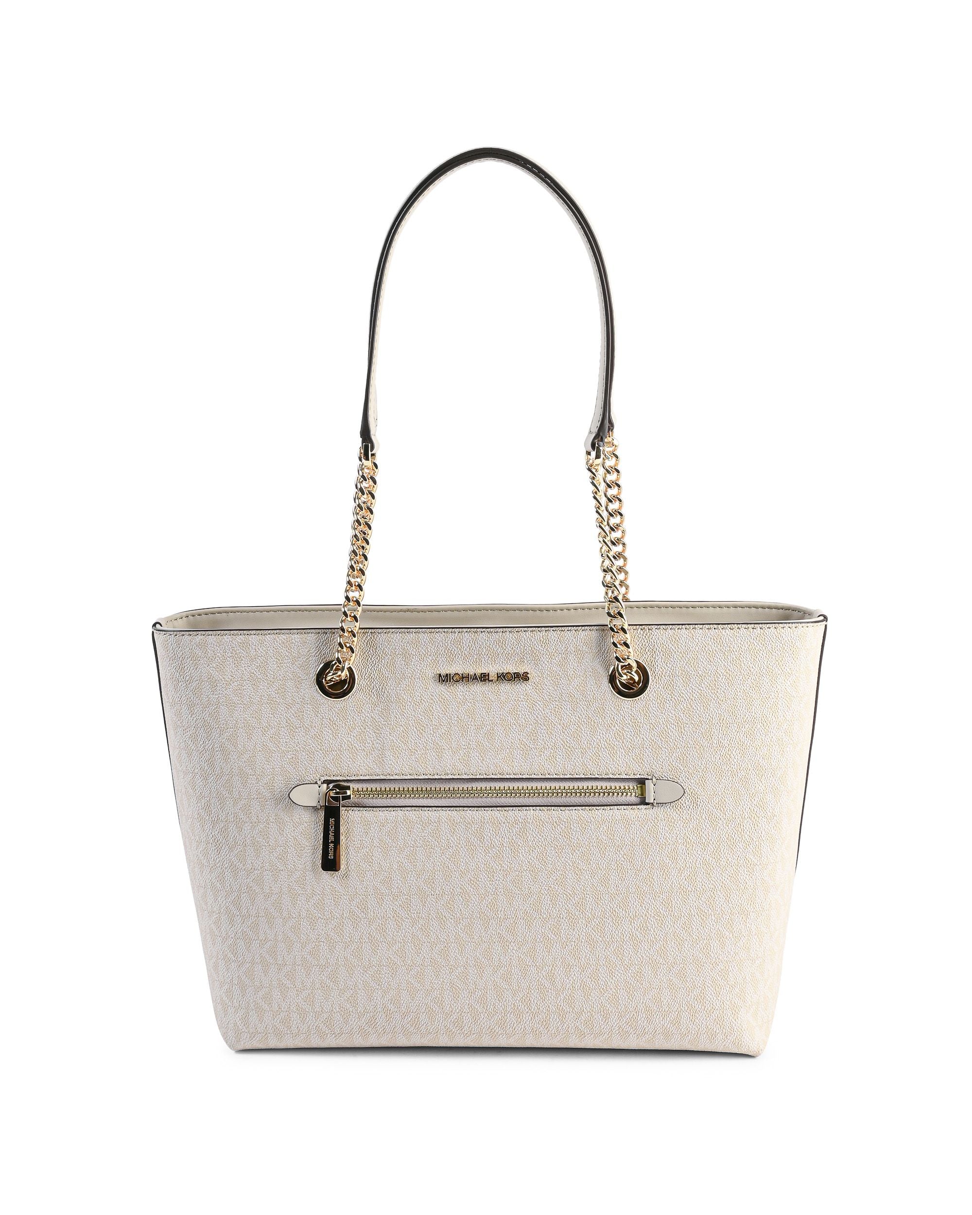 Michael Kors Bolso tote mediano con cadena y cremallera delantera 35R3GTTT2V ARENA CLARA