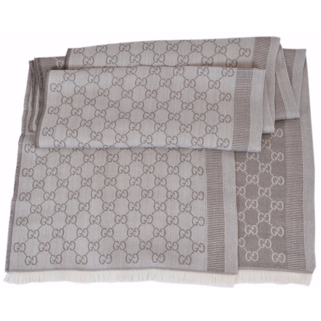 Bufanda Gucci para hombre 70x195 marrón claro