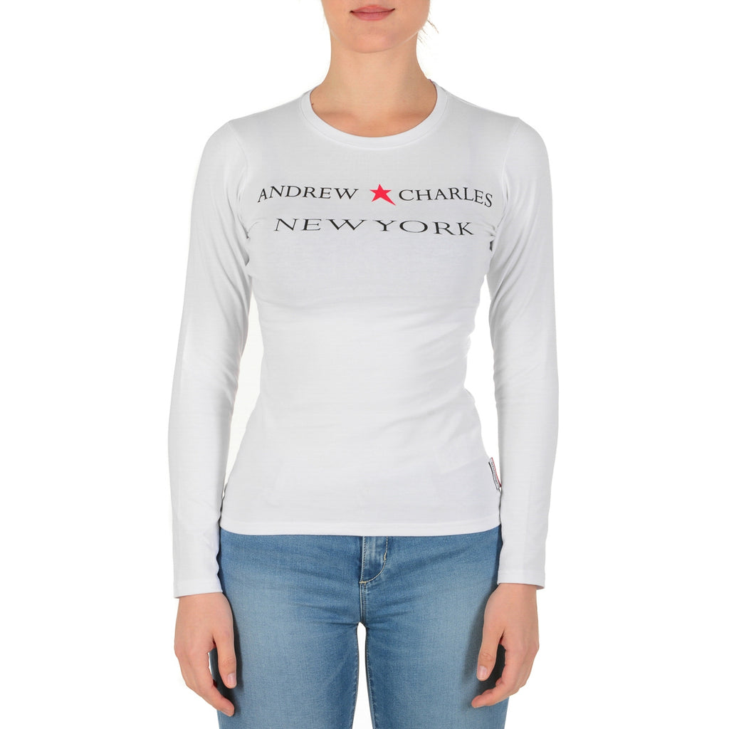 Camiseta de manga larga para mujer Andrew Charles By Andy Hilfiger TS602 031002 FENIX WHITE 003