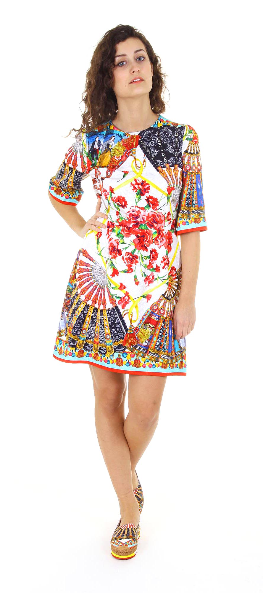 Dolce & Gabbana Carretto Siciliano vestido de mujer F6OS8T FPMQL X0800