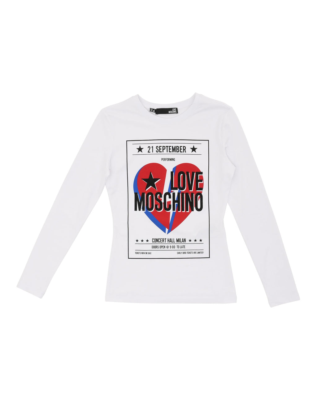 Camiseta Love Moschino para mujer W 4 G52 15 E 1951 A00 BLANCO ÓPTICO