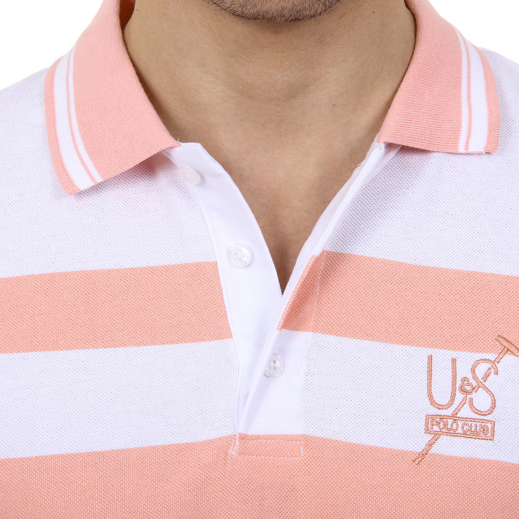 Polo Ufford & Suffolk Polo Club para hombre, manga corta, US006 ROSA