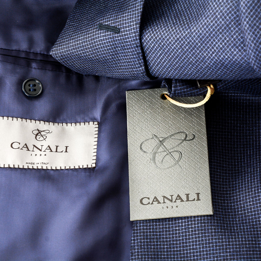 Canali Mens Suit Long Sleeves Blue