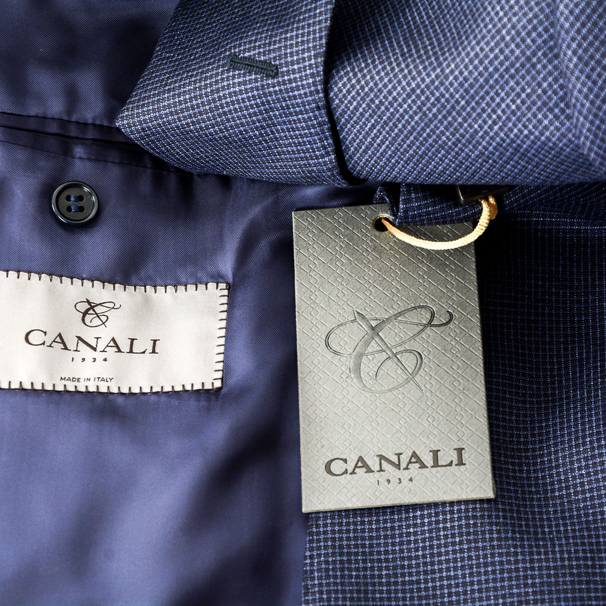 Canali Mens Suit Long Sleeves Blue