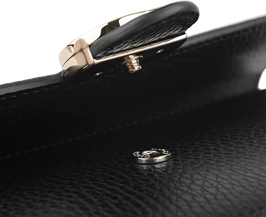 Cartera Gucci de piel entrelazada negra
