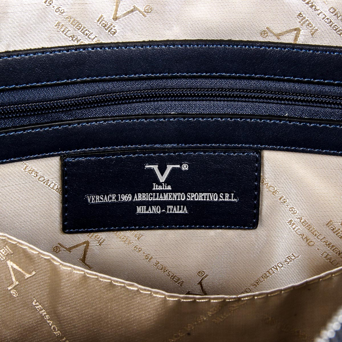 Bolso de mano para hombre V 1969 Italia azul EVAN
