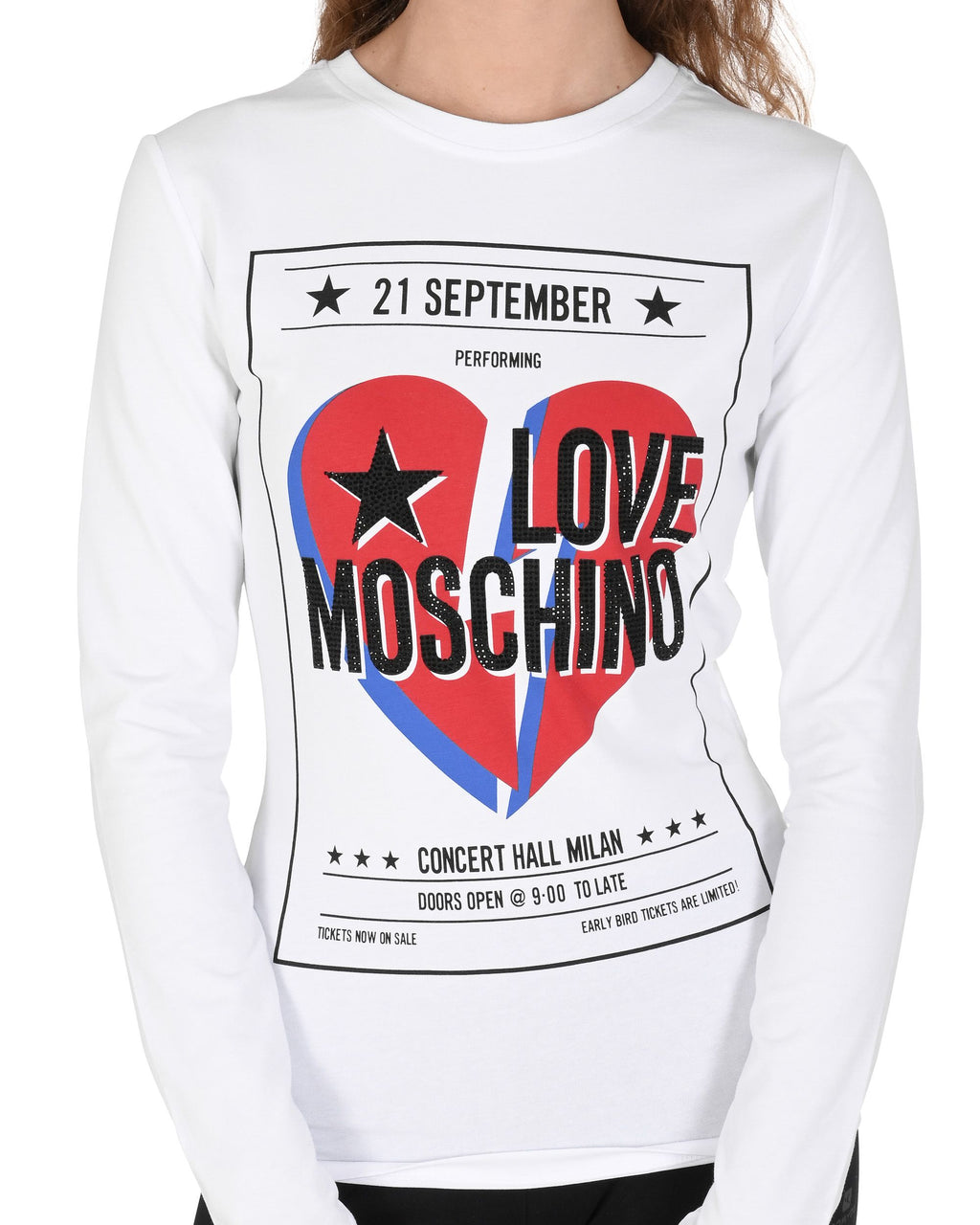 Camiseta Love Moschino para mujer W 4 G52 15 E 1951 A00 BLANCO ÓPTICO