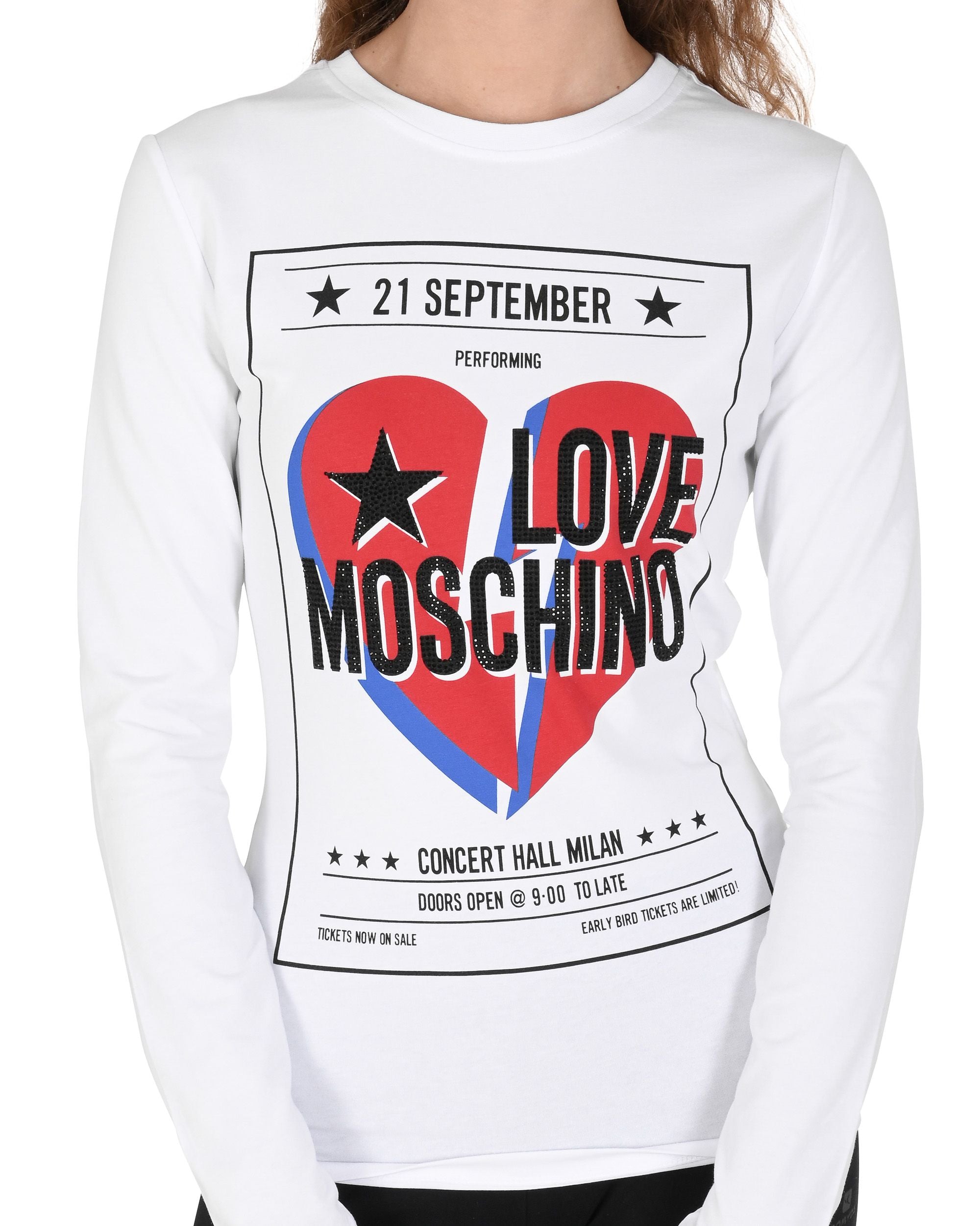Camiseta Love Moschino para mujer W 4 G52 15 E 1951 A00 BLANCO ÓPTICO