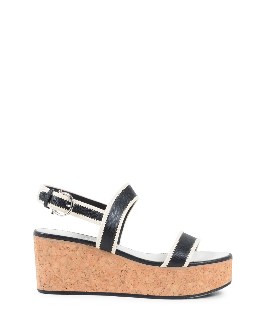 Sandalia de cuña para mujer Salvatore Ferragamo EMILIA negra