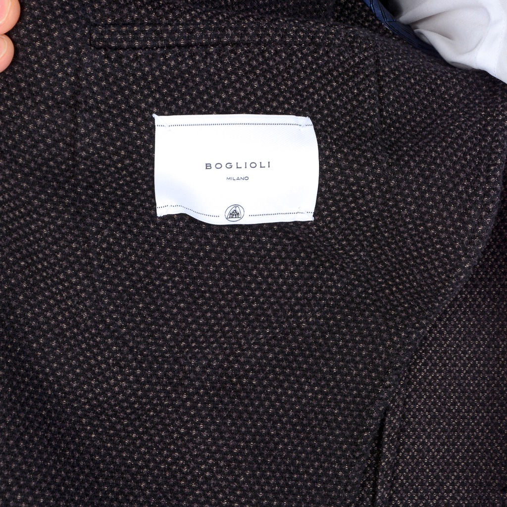 Chaqueta Boglioli Milano para hombre, manga larga, gris oscuro