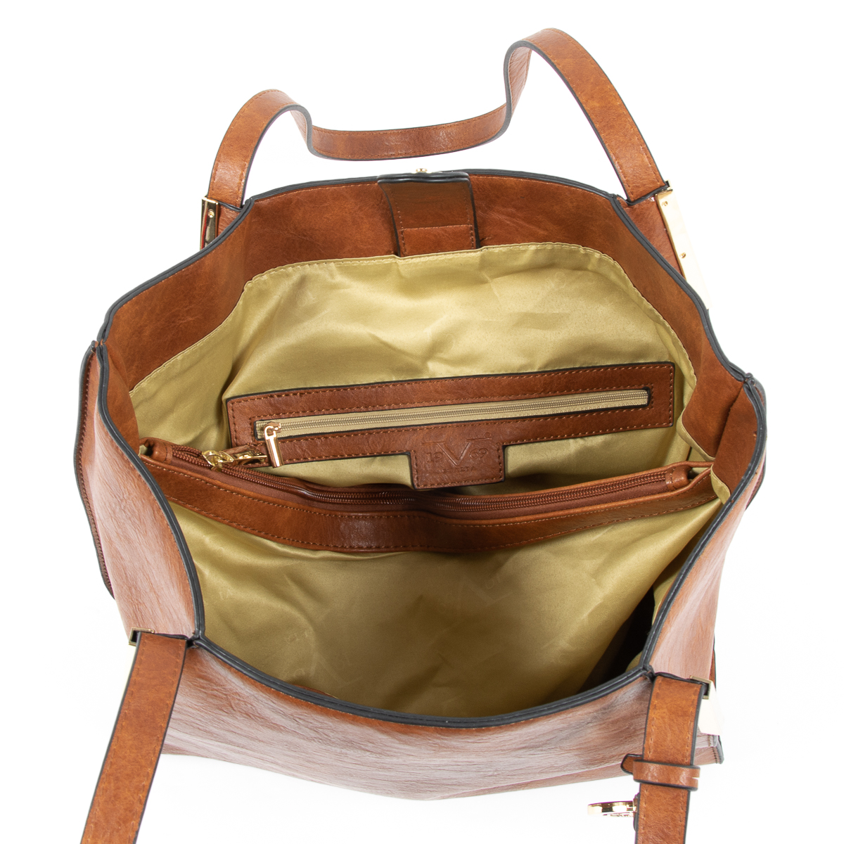 Bolso de mano para mujer V 1969 Italia marrón REBECCA