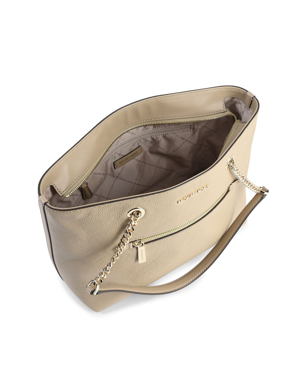 Michael Kors Bolso tote mediano con cadena y cremallera delantera 35F2GTTT2L CAMEL