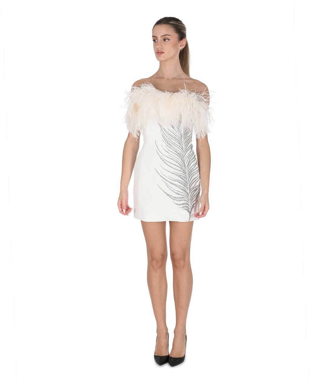 Vestido David Koma para mujer PF24DK05D BLANCO/PLATA 7S2