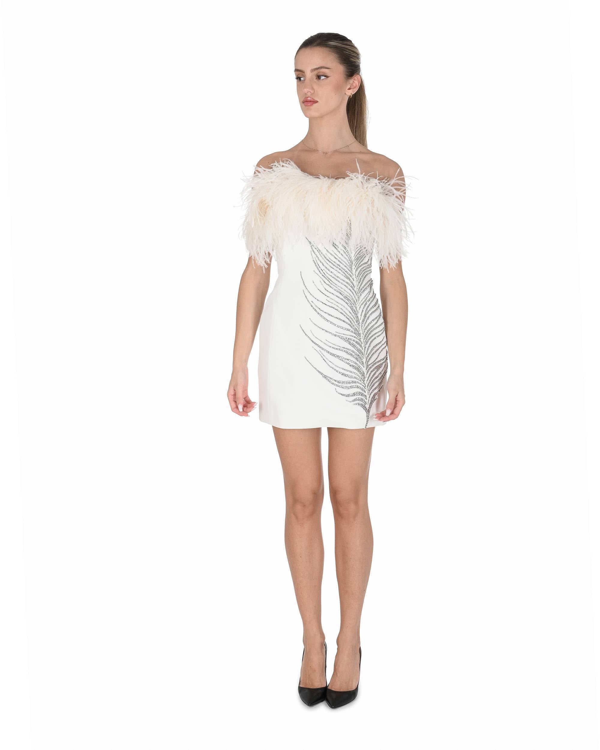 Vestido David Koma para mujer PF24DK05D BLANCO/PLATA 7S2