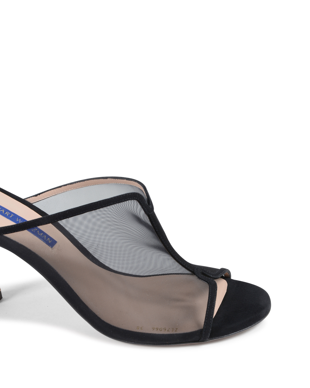 Sandalias tipo mule Stuart Weitzman para mujer, color negro, MYA