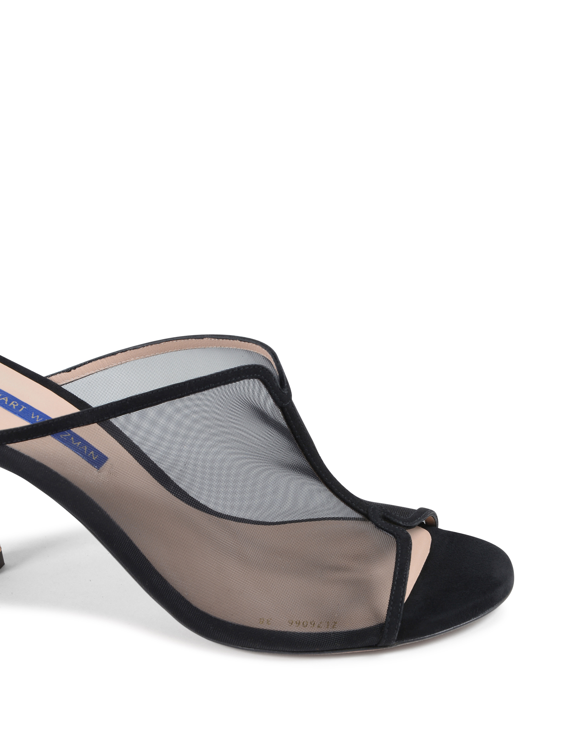 Sandalias tipo mule Stuart Weitzman para mujer, color negro, MYA