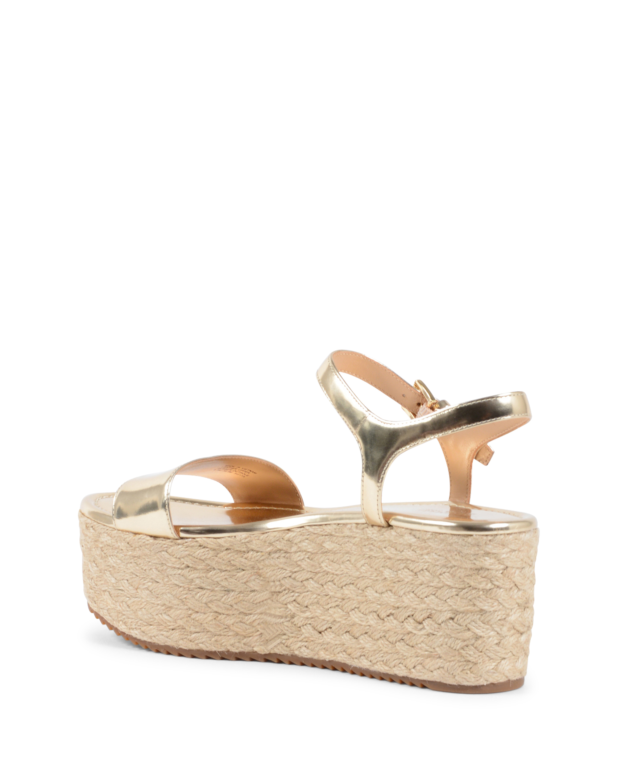 Sandalias de plataforma Michael Kors para mujer doradas NANTUCKET