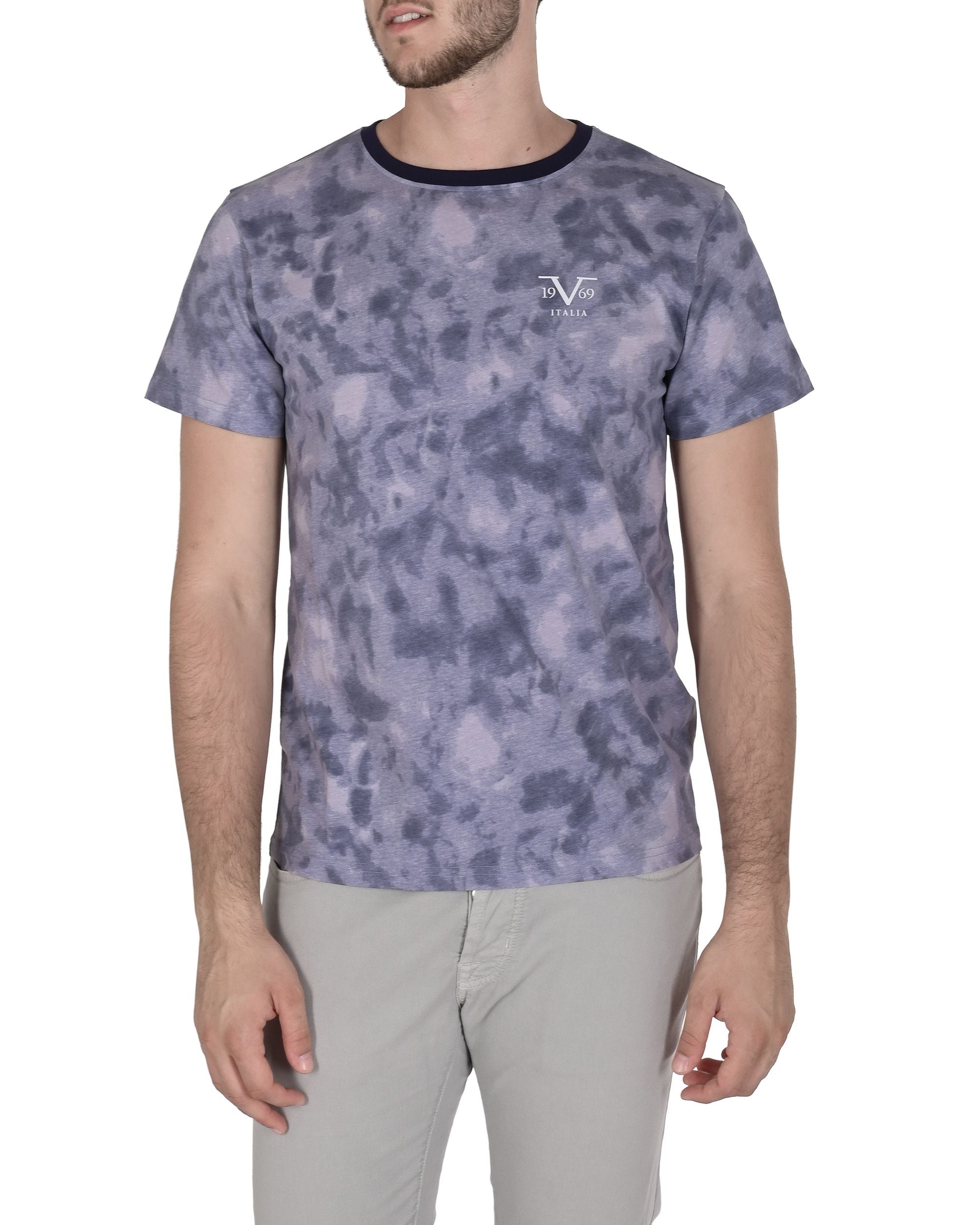 Camiseta 19V69 Italia para hombre VSC1MTS04 AZUL MARINO