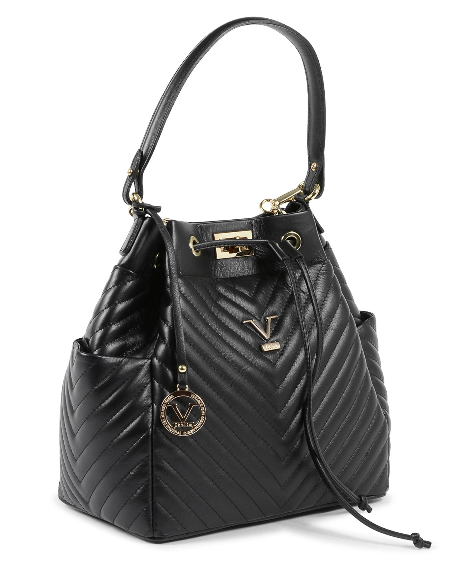Bolso bandolera V Italia para mujer, color negro, BH10272 52 SAUVAGE NERO
