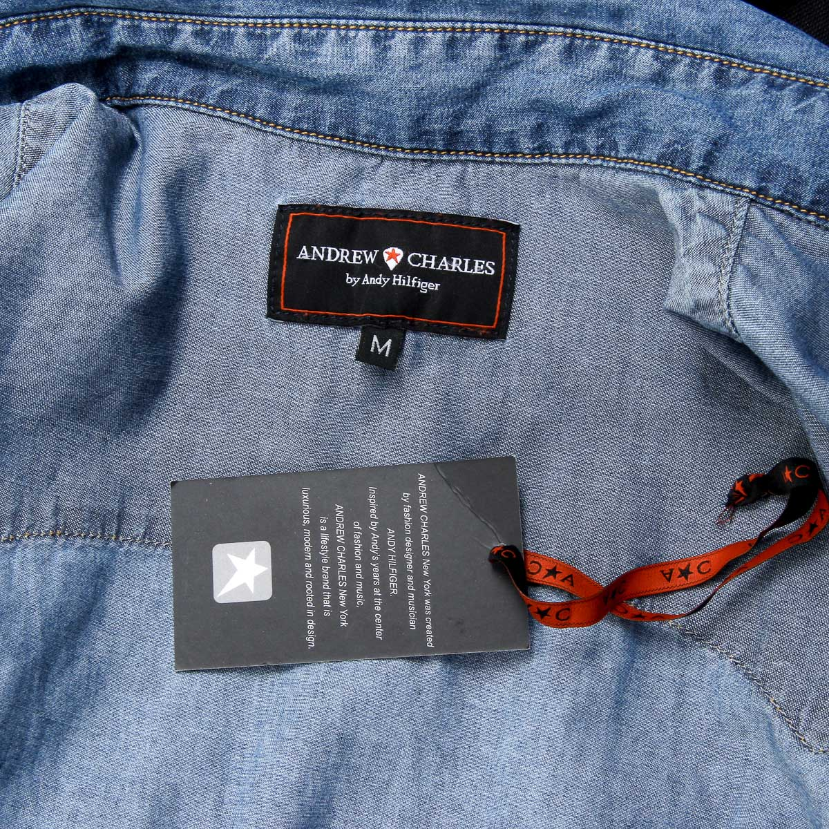 Camisa vaquera de manga larga para hombre de Andrew Charles CAMILIA