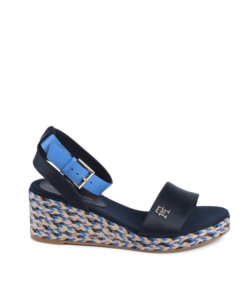Tommy Hilfiger - Sandalias de cuña para mujer, color azul, FW0FW079130G3