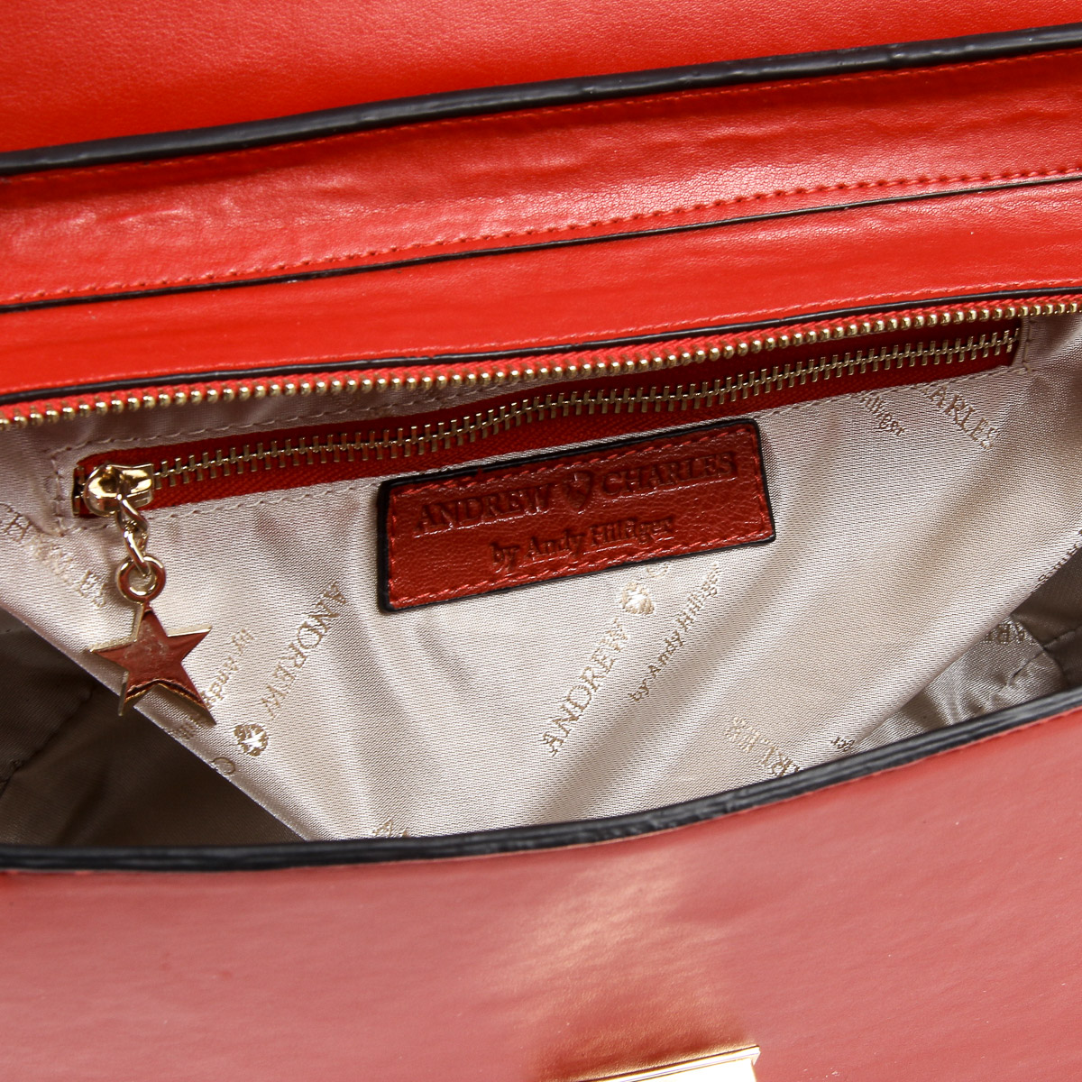 Bolso de mano Andrew Charles para mujer, color rojo, JAIME