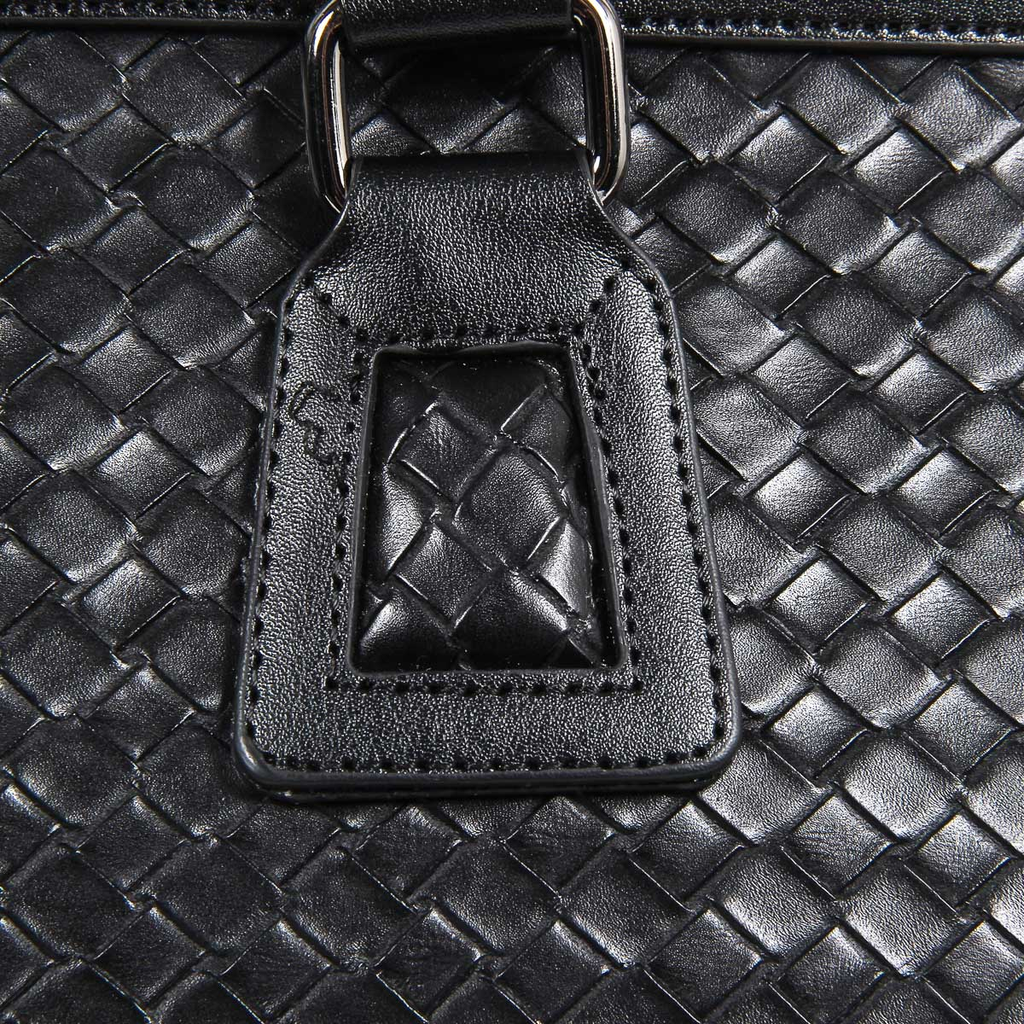 Bolso de mano para hombre V 1969 Italia, color negro, VANCE