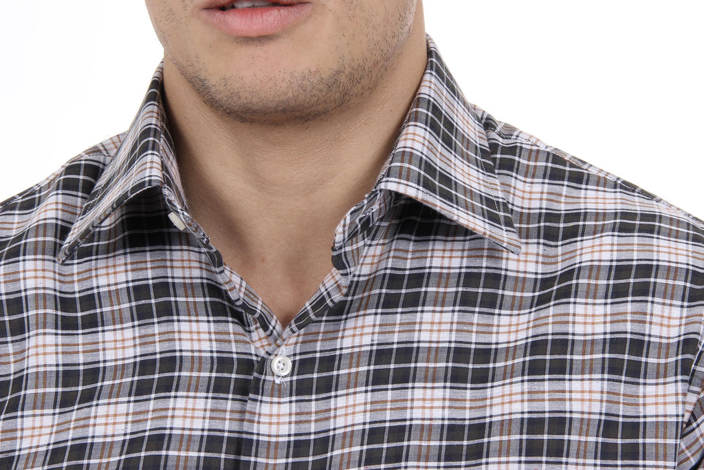 Camisa clásica moderna de corte italiano para hombre V 1969, talla 377, 201