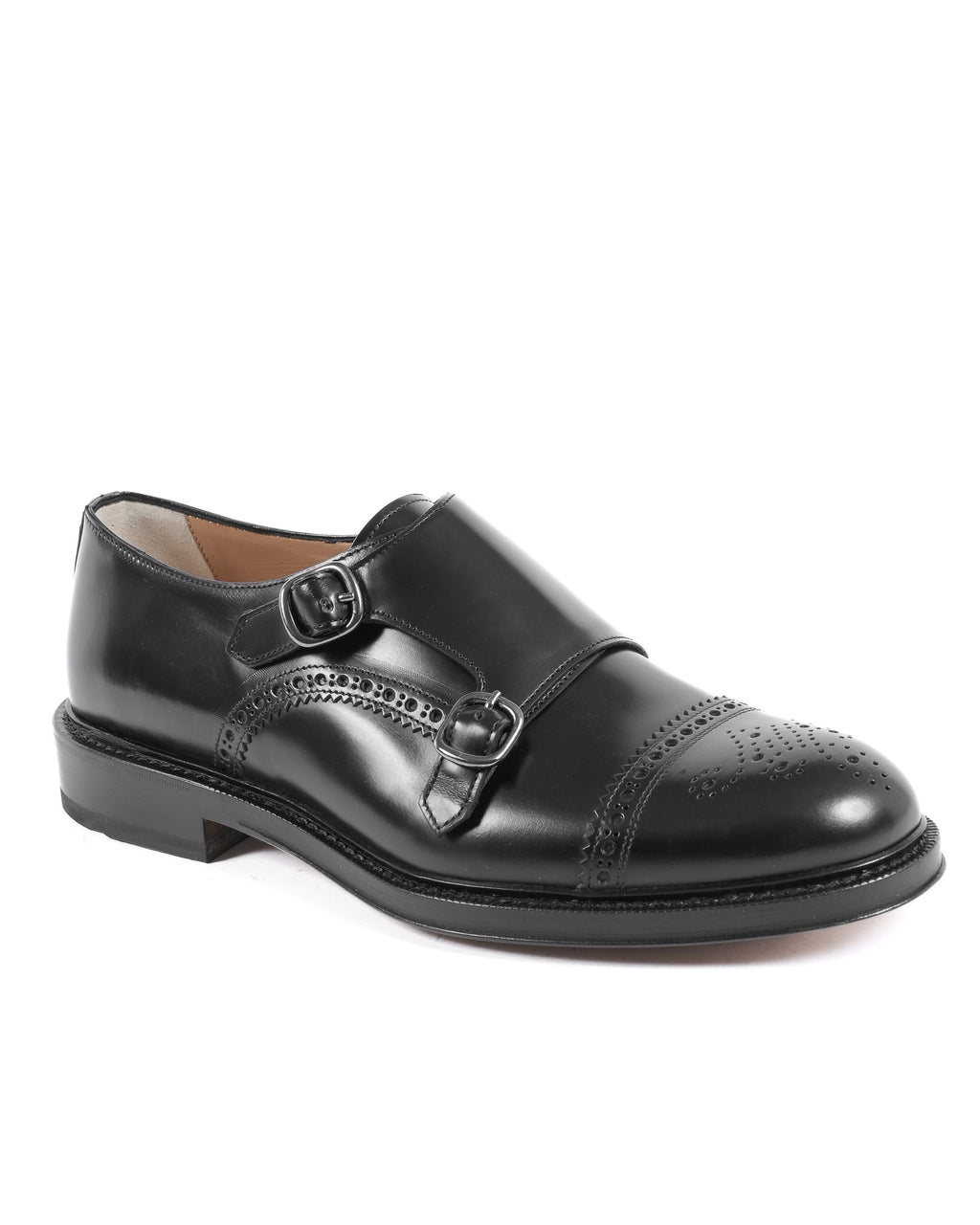 Zapatos de hebilla para hombre Dee Ocleppo F3745 ABRASIVATO NERO