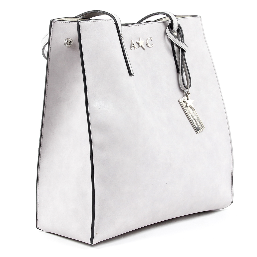 Andrew Charles Womens Handbag Light Grey SERINA