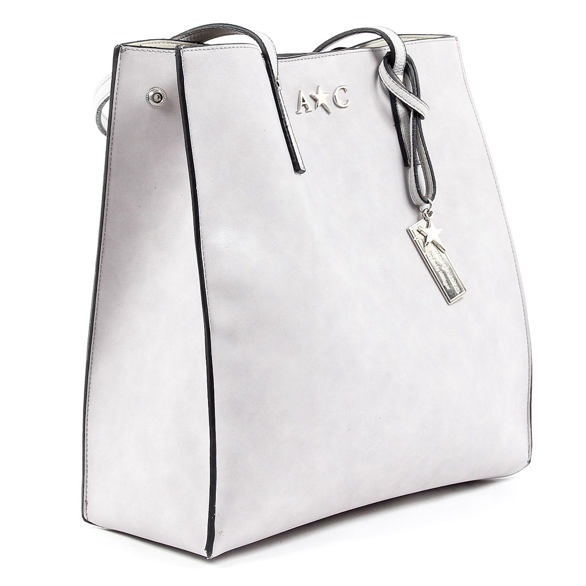 Andrew Charles Womens Handbag Light Grey SERINA