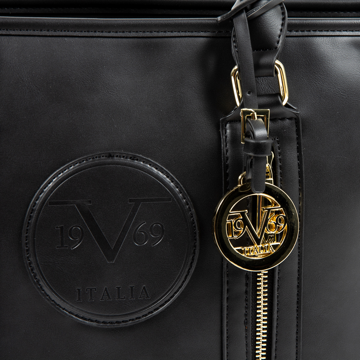 Bolso de mano para mujer V 1969 Italia AGATA negro