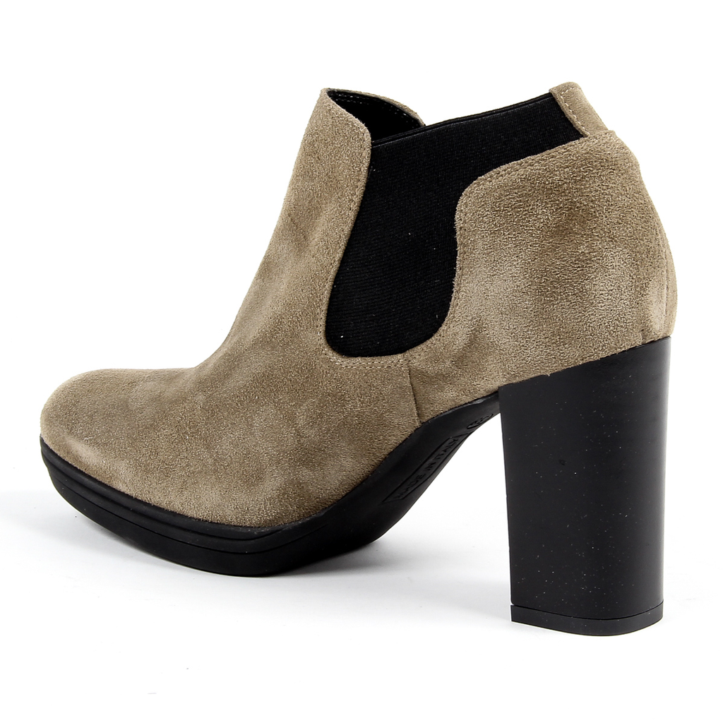 V 1969 Italia Botín de tacón para mujer Beige GRACY