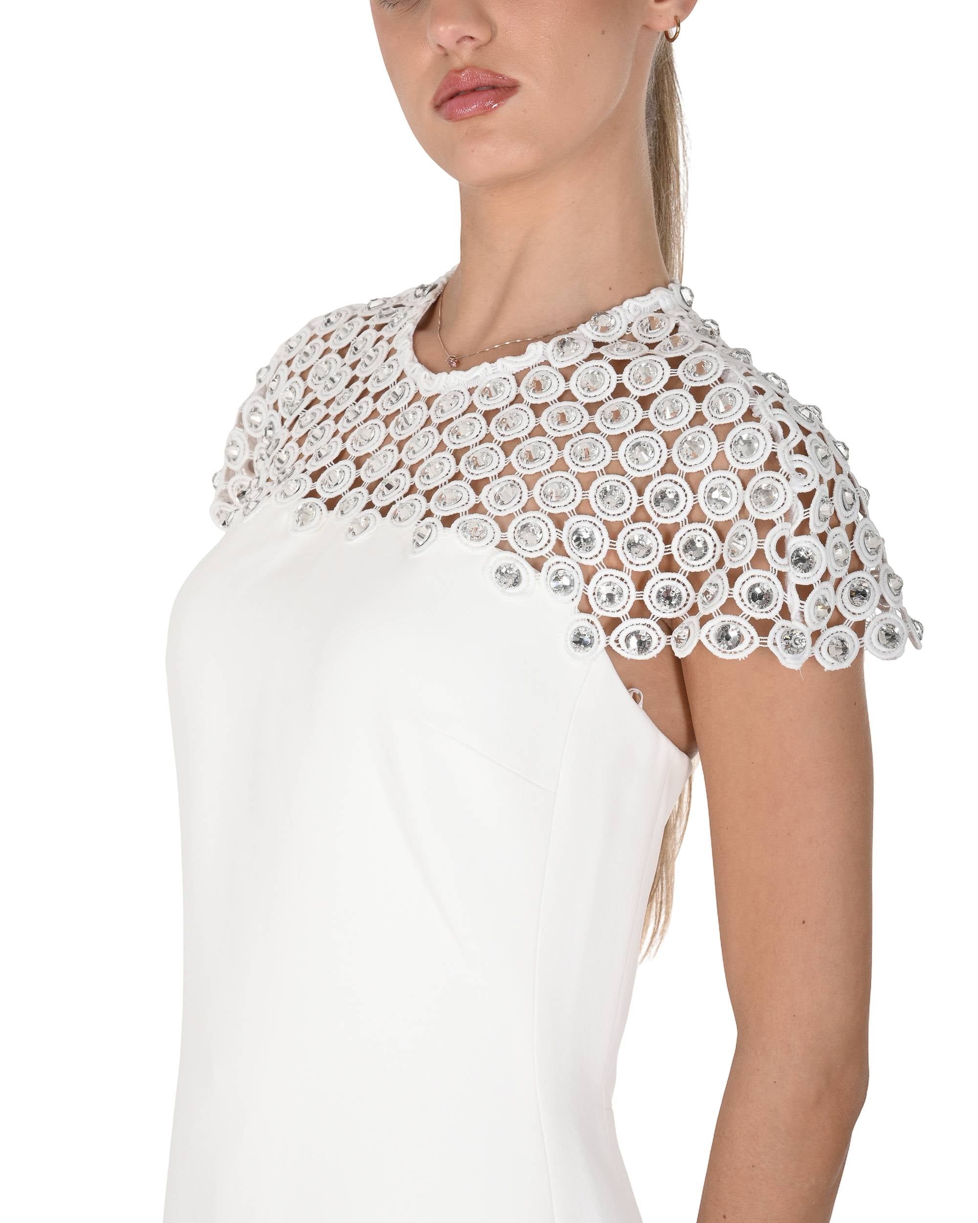 Vestido David Koma para mujer AW24DK14D BLANCO/PLATA 7S2