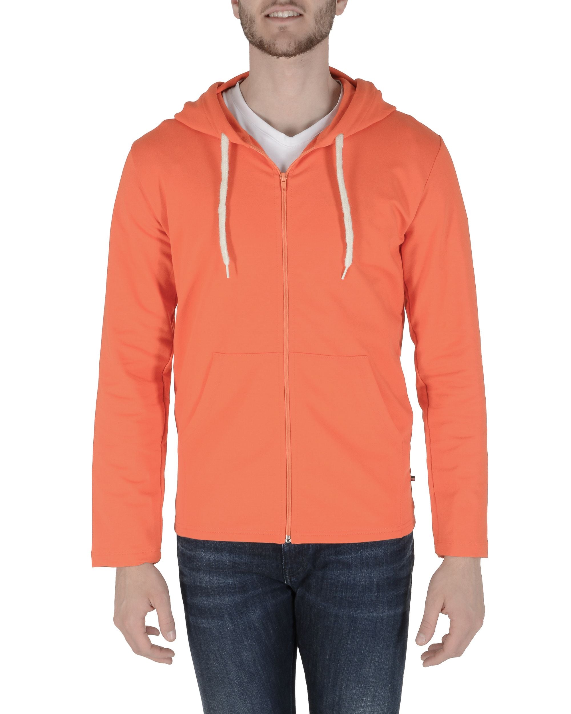 Sudadera con capucha 19V69 Italia para hombre naranja THOMAS ORANGE