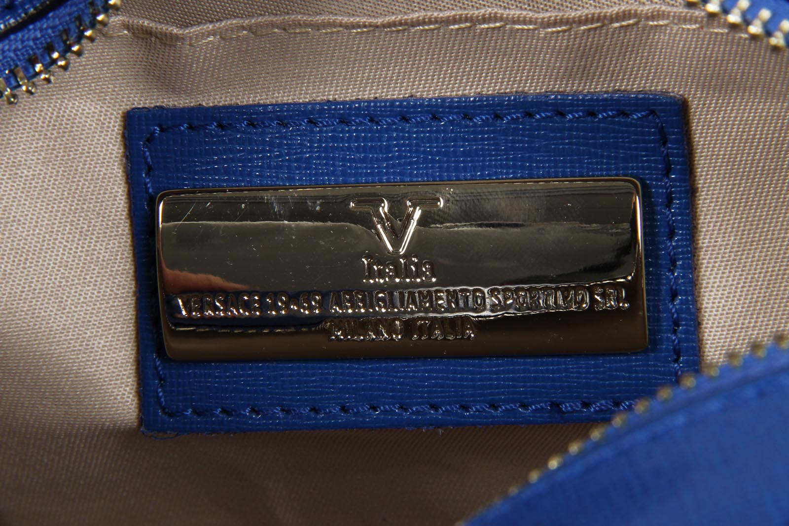 V 1969 Italia Bolso de mano para mujer V001 AZUL SAFFIANO