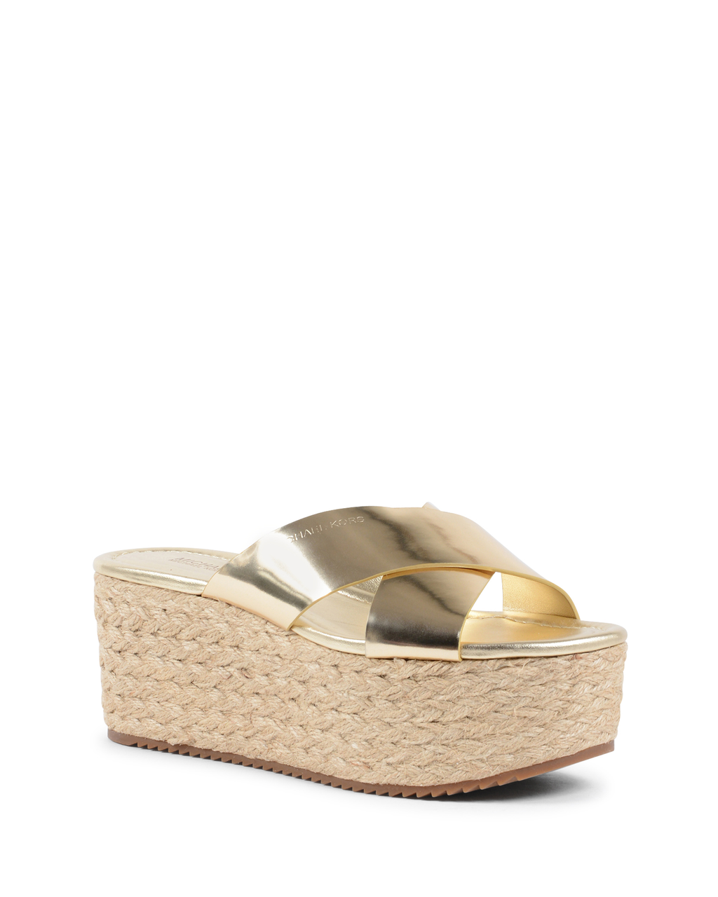 Sandalias de plataforma para mujer Michael Kors doradas VIVIANNA