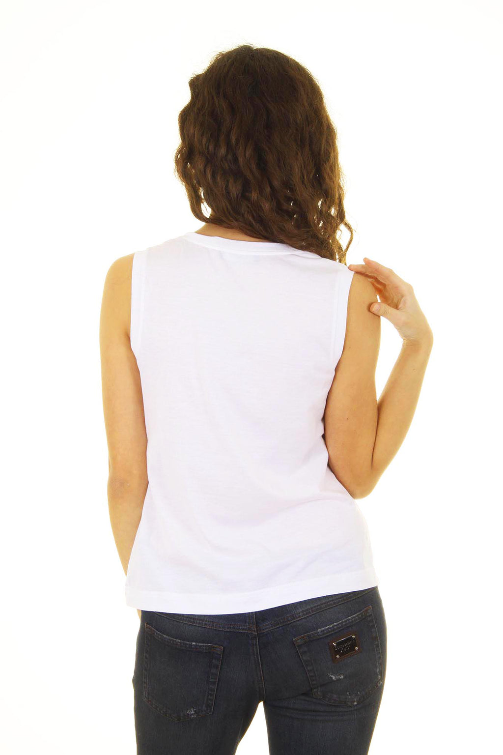 Camiseta sin mangas Dolce & Gabbana para mujer F8G68Z G7DQL W0800