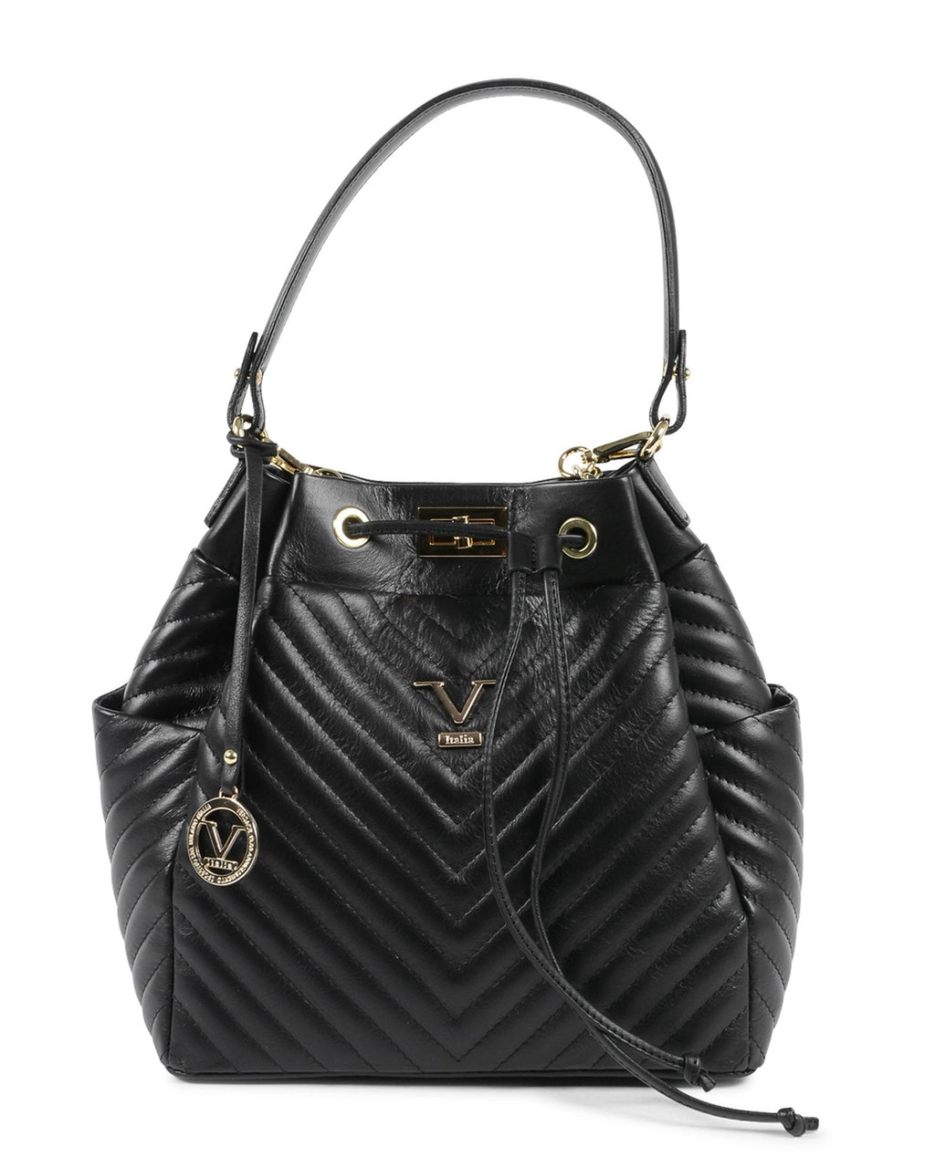 Bolso bandolera V Italia para mujer, color negro, BH10272 52 SAUVAGE NERO