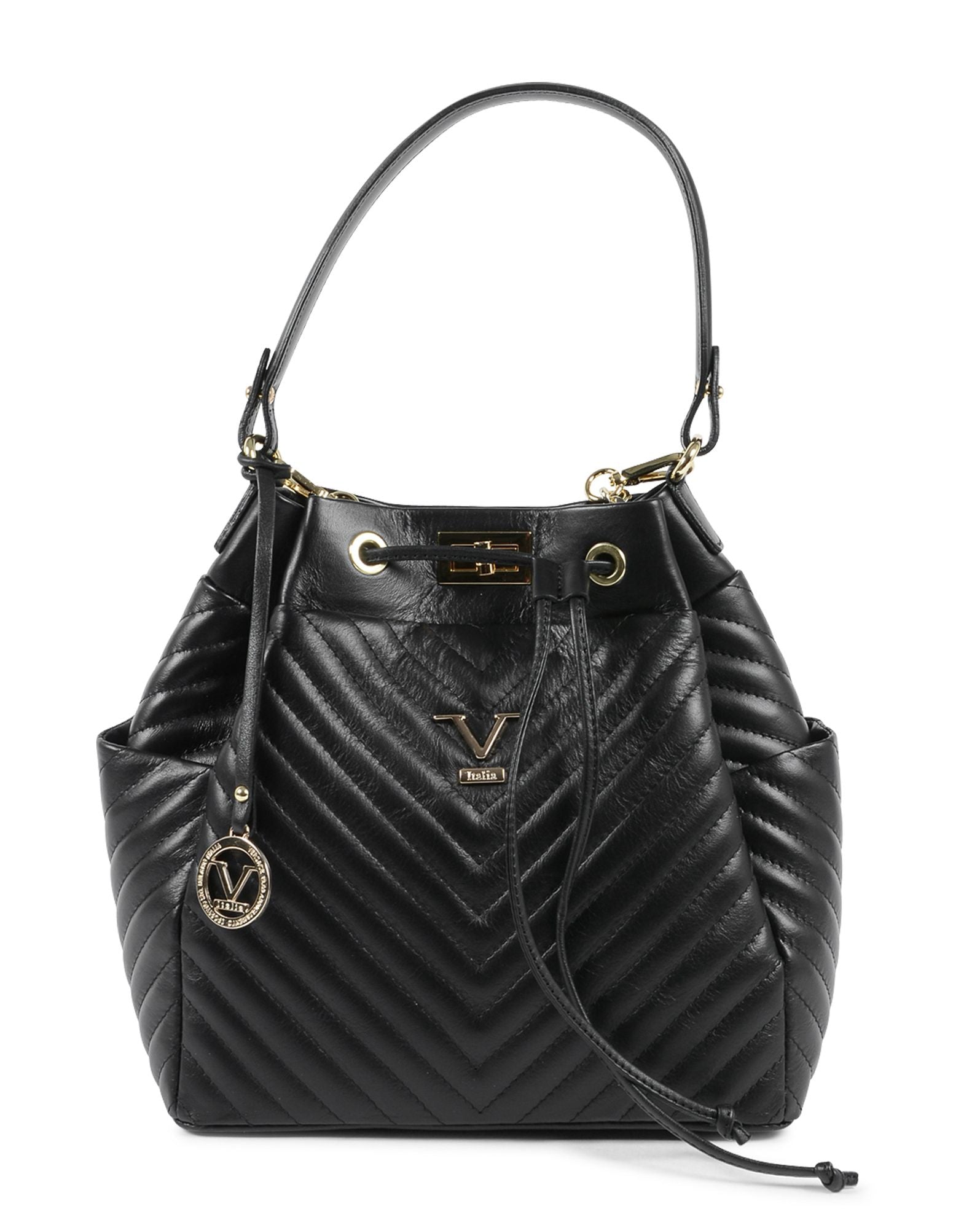 Bolso bandolera V Italia para mujer, color negro, BH10272 52 SAUVAGE NERO