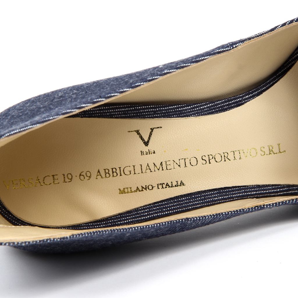 V 1969 Italia Womens Pump Open Toe Denim STELLA