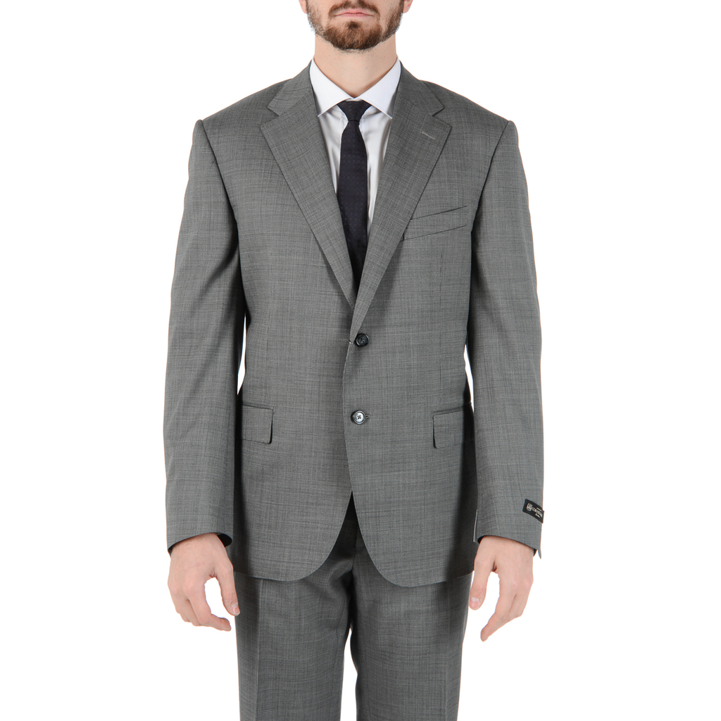 Corneliani Mens Suit Long Sleeves Grey Super 110's