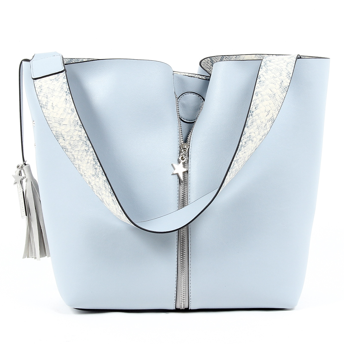 Andrew Charles Womens Handbag Light Blue JANE