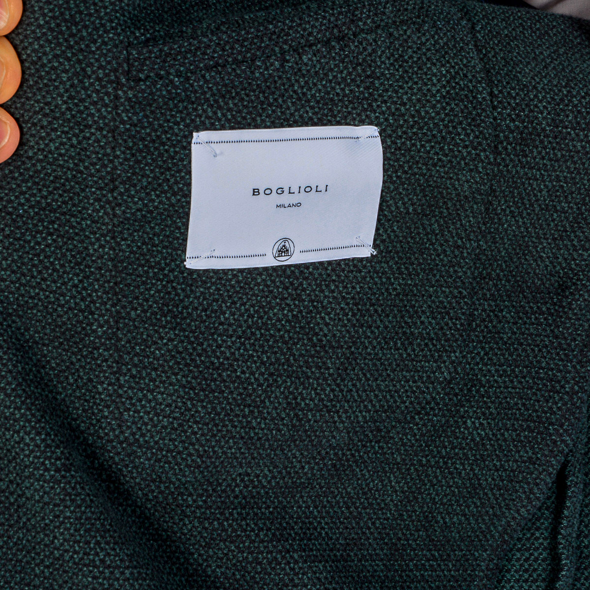 Chaqueta Boglioli Milano para hombre, manga larga, verde oscuro