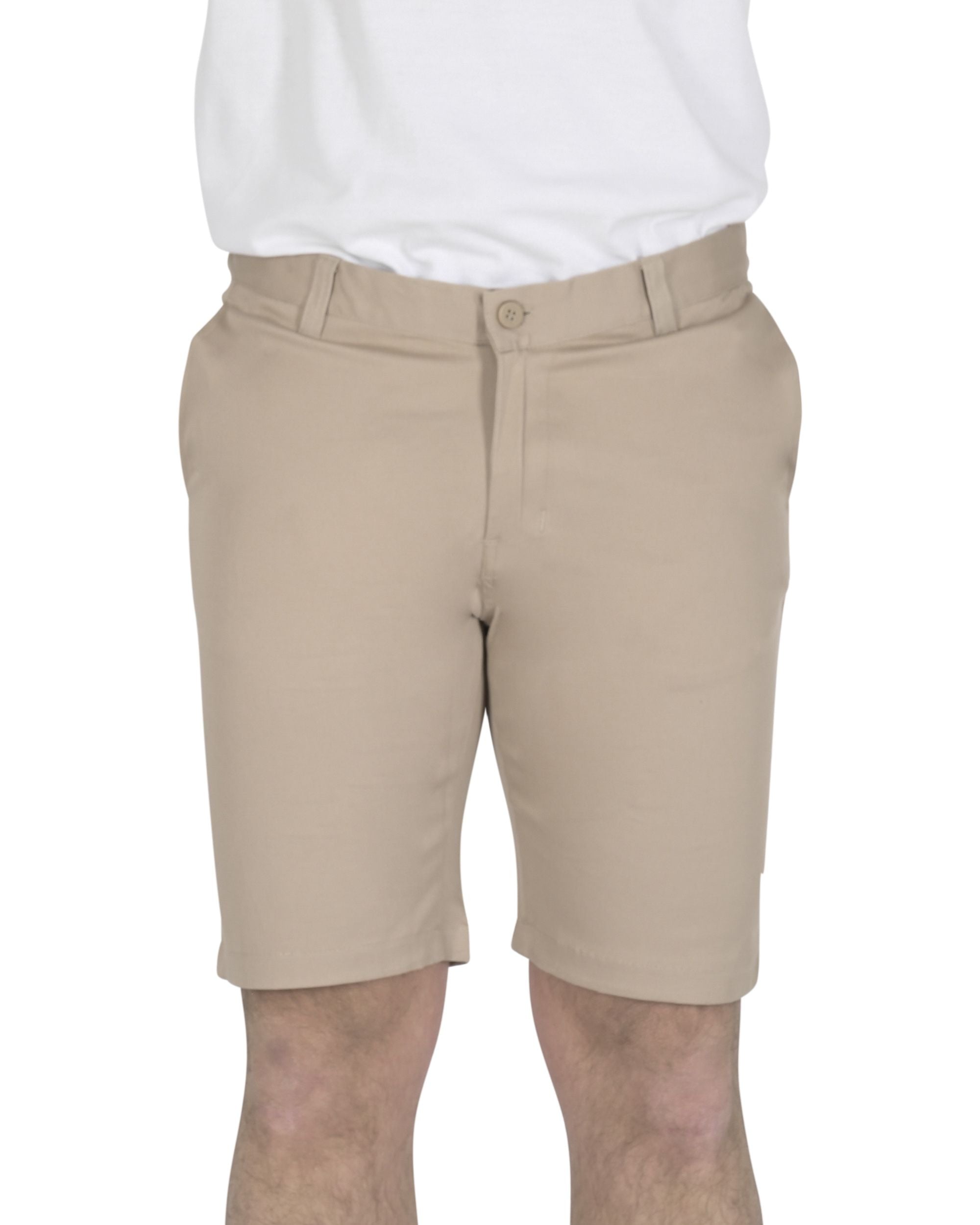 Bermudas italianas 19V69 para hombre, color beige bergamo