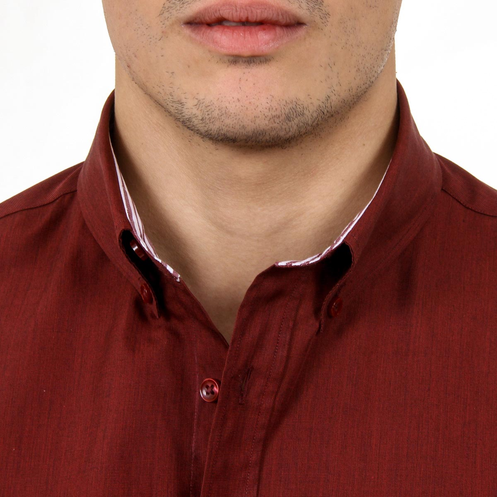 Ufford & Suffolk Polo Club Camisa Hombre USC02 B3 BURDEOS