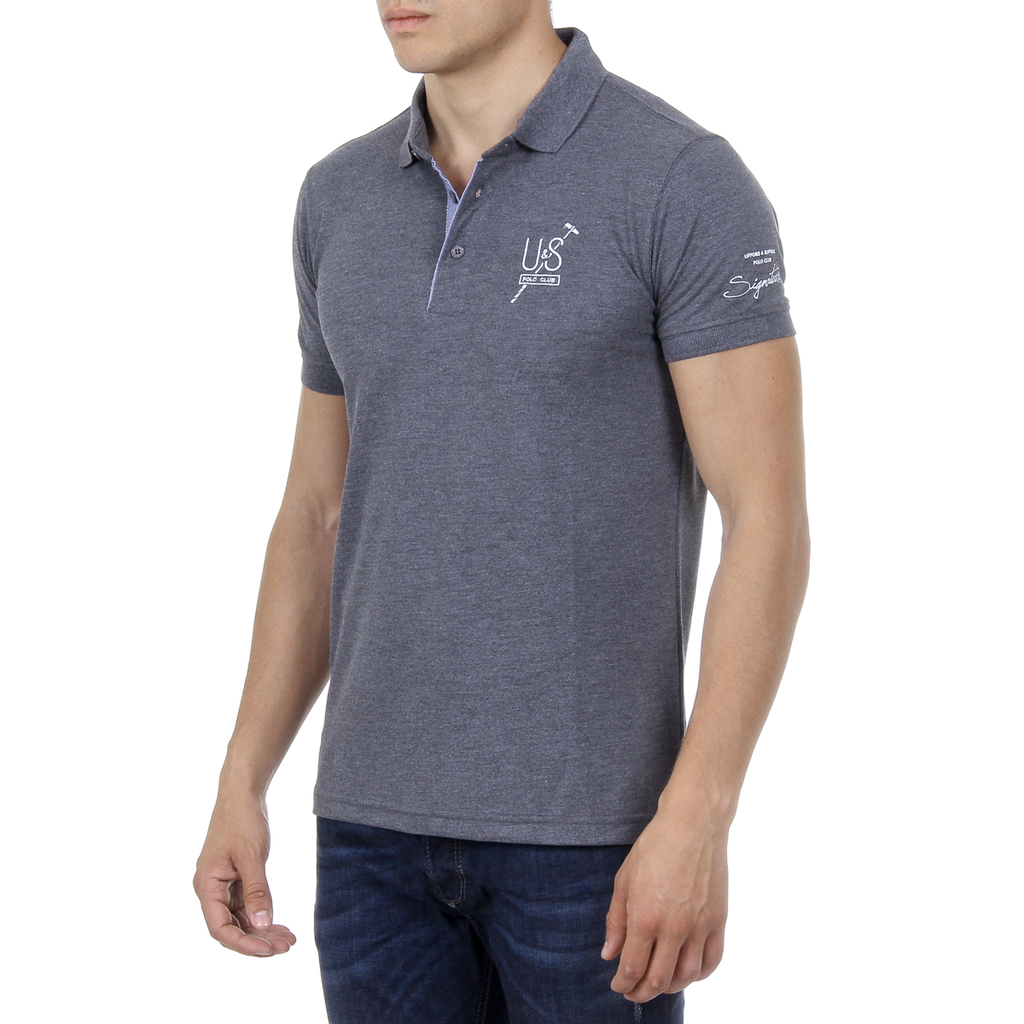 Polo Ufford & Suffolk Polo Club para hombre, manga corta, US026 ANTRACITA